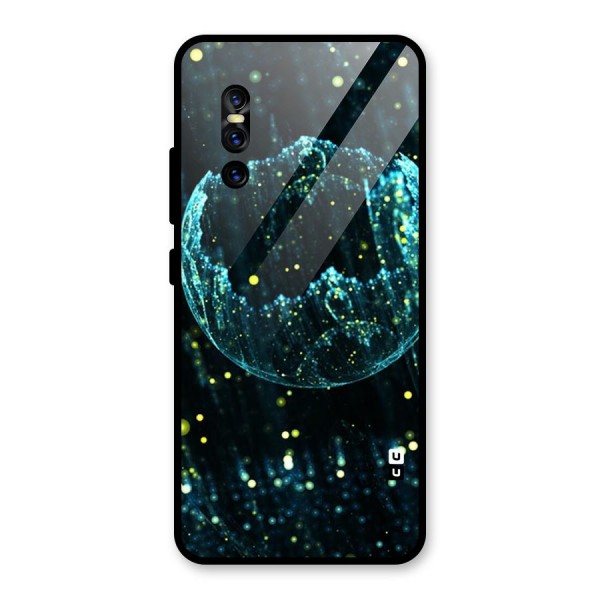 Yellow Rain Glass Back Case for Vivo V15 Pro