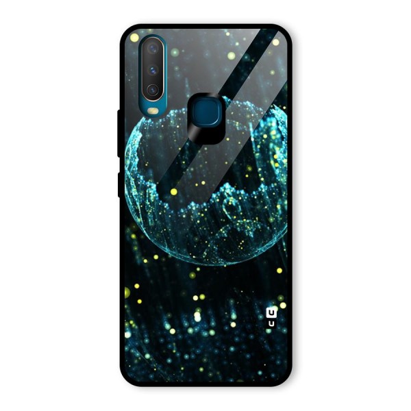 Yellow Rain Glass Back Case for Vivo Y12