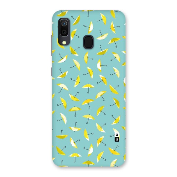 Yellow Umbrella Pattern Back Case for Galaxy A20