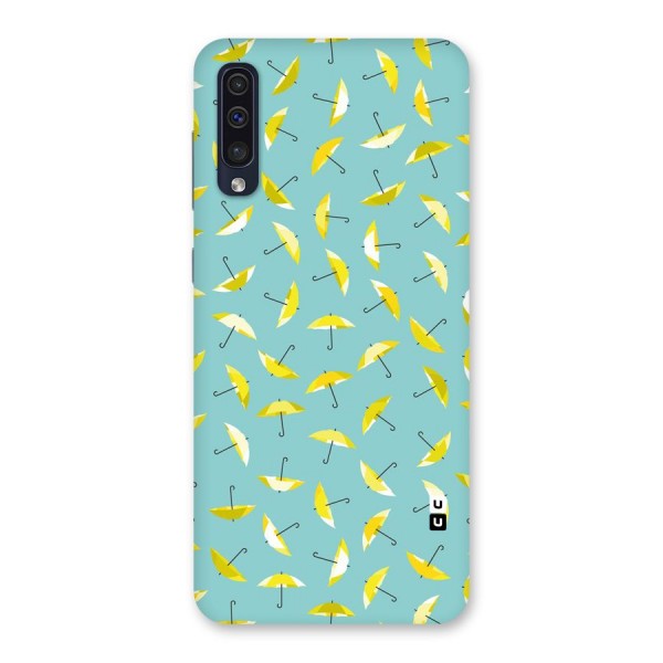 Yellow Umbrella Pattern Back Case for Galaxy A50