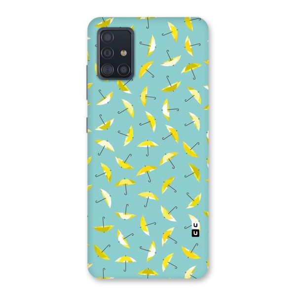 Yellow Umbrella Pattern Back Case for Galaxy A51