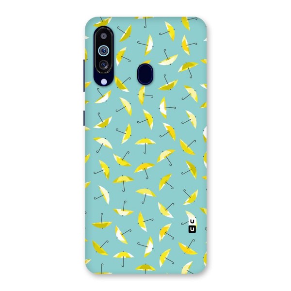 Yellow Umbrella Pattern Back Case for Galaxy A60