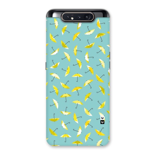 Yellow Umbrella Pattern Back Case for Galaxy A80