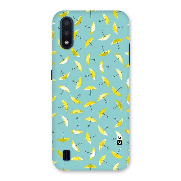 Yellow Umbrella Pattern Back Case for Galaxy M01