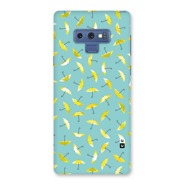 Yellow Umbrella Pattern Back Case for Galaxy Note 9