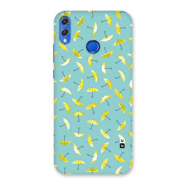 Yellow Umbrella Pattern Back Case for Honor 8X