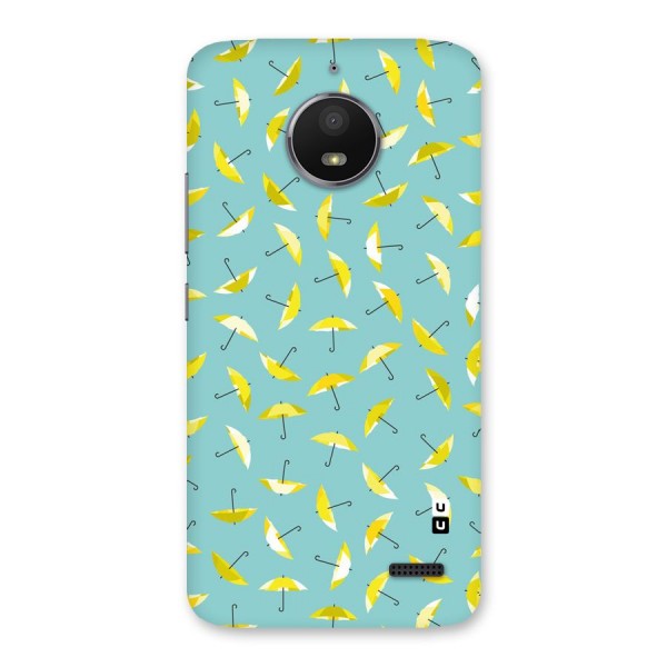 Yellow Umbrella Pattern Back Case for Moto E4