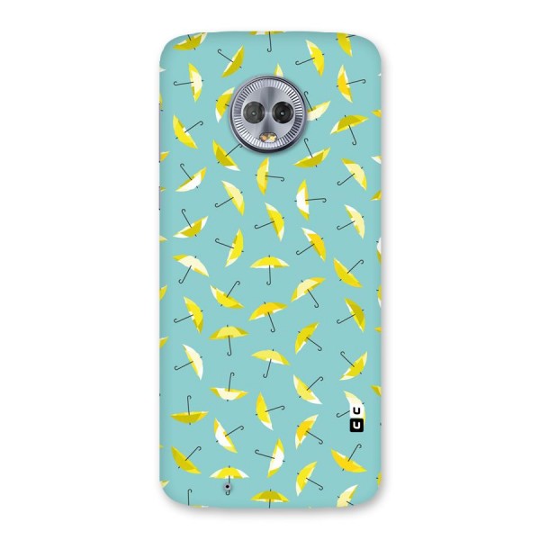 Yellow Umbrella Pattern Back Case for Moto G6