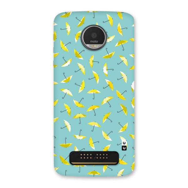 Yellow Umbrella Pattern Back Case for Moto Z Play