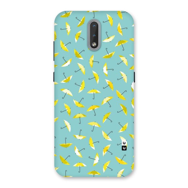 Yellow Umbrella Pattern Back Case for Nokia 2.3