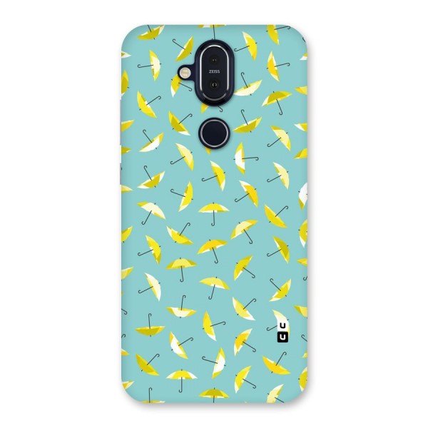 Yellow Umbrella Pattern Back Case for Nokia 8.1