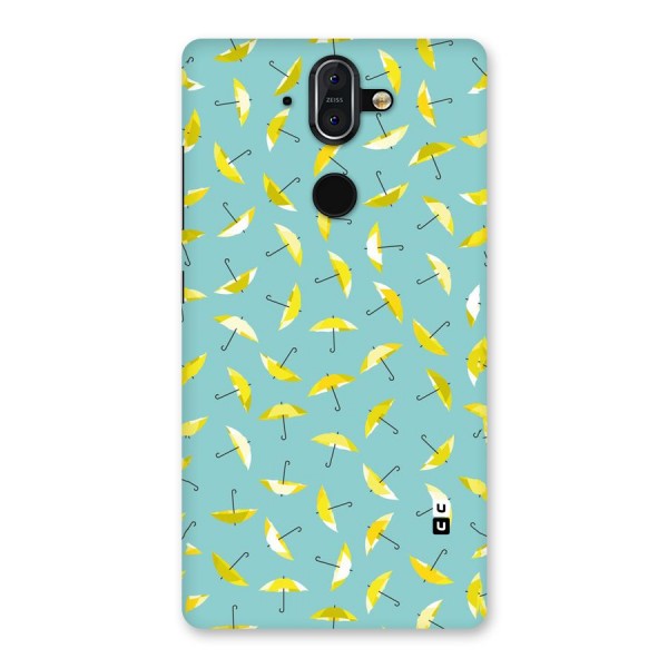 Yellow Umbrella Pattern Back Case for Nokia 8 Sirocco