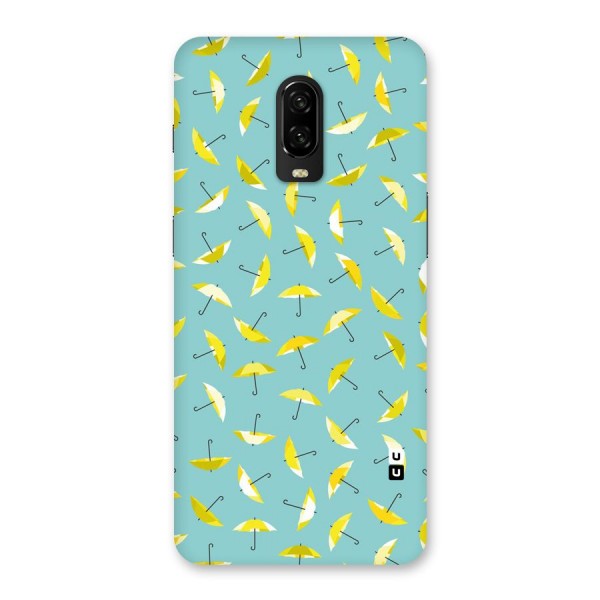 Yellow Umbrella Pattern Back Case for OnePlus 6T