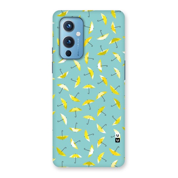 Yellow Umbrella Pattern Back Case for OnePlus 9