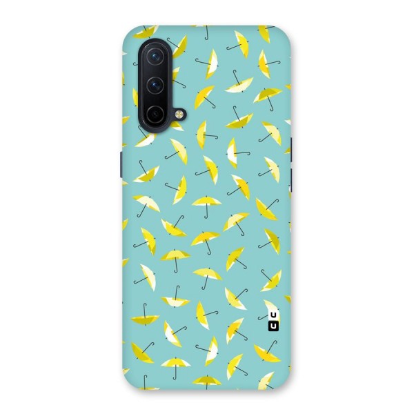 Yellow Umbrella Pattern Back Case for OnePlus Nord CE 5G