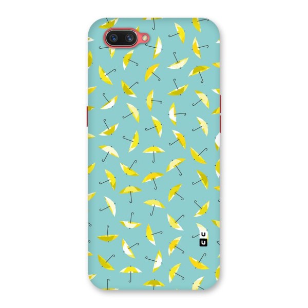 Yellow Umbrella Pattern Back Case for Oppo A3s