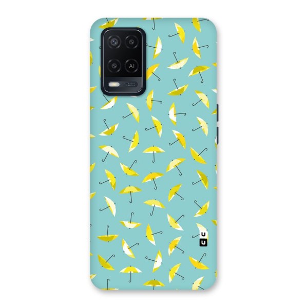 Yellow Umbrella Pattern Back Case for Oppo A54