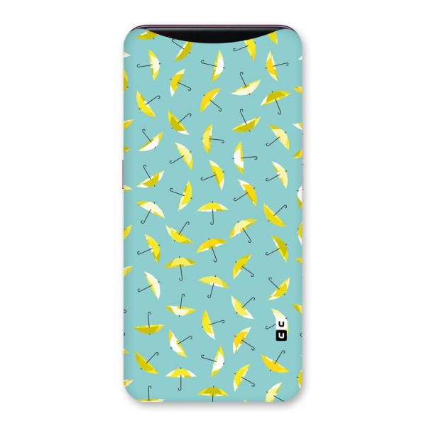 Yellow Umbrella Pattern Back Case for Oppo Find X