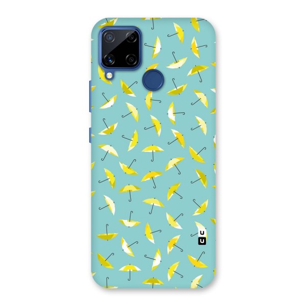 Yellow Umbrella Pattern Back Case for Realme C12