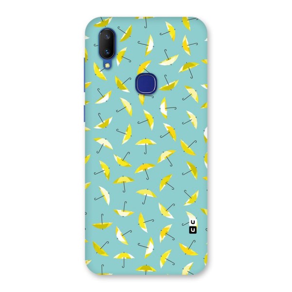 Yellow Umbrella Pattern Back Case for Vivo V11