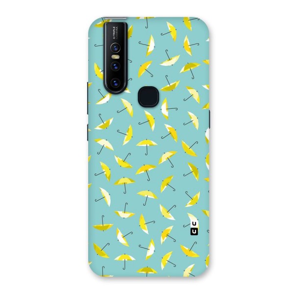 Yellow Umbrella Pattern Back Case for Vivo V15