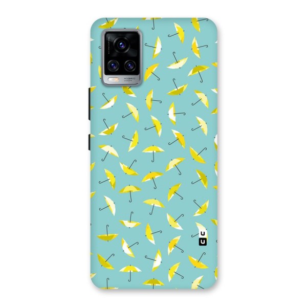 Yellow Umbrella Pattern Back Case for Vivo V20 Pro