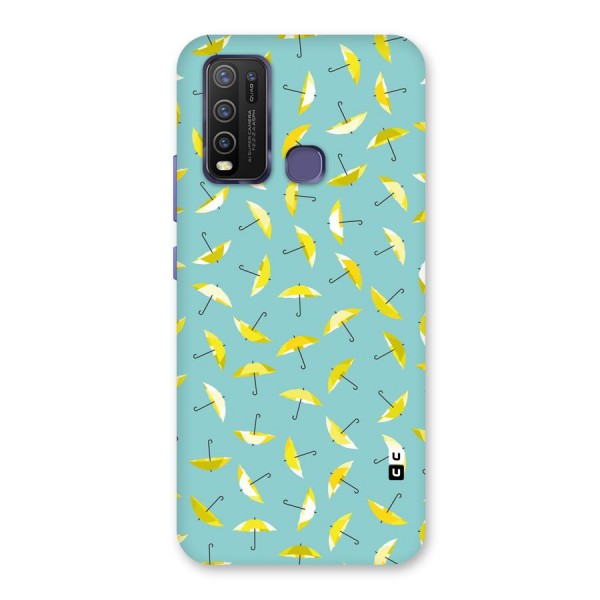 Yellow Umbrella Pattern Back Case for Vivo Y30