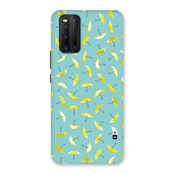 Yellow Umbrella Pattern Back Case for Vivo iQOO 3