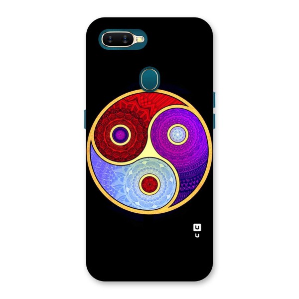 Yin Yang Mandala Design Back Case for Oppo A12