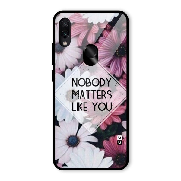 You Matter Glass Back Case for Redmi Note 7