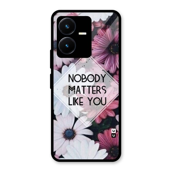 You Matter Glass Back Case for Vivo Y22