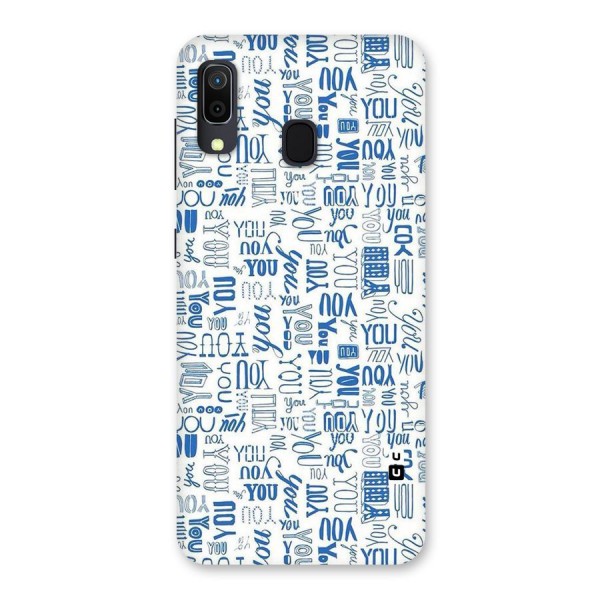 You Pattern Back Case for Galaxy A20