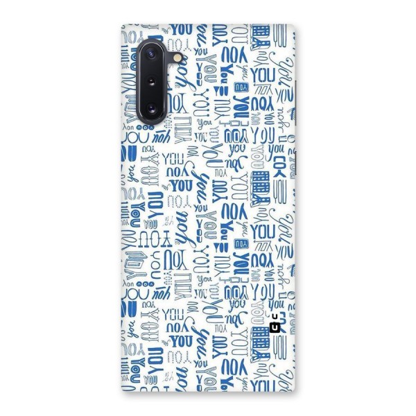 You Pattern Back Case for Galaxy Note 10