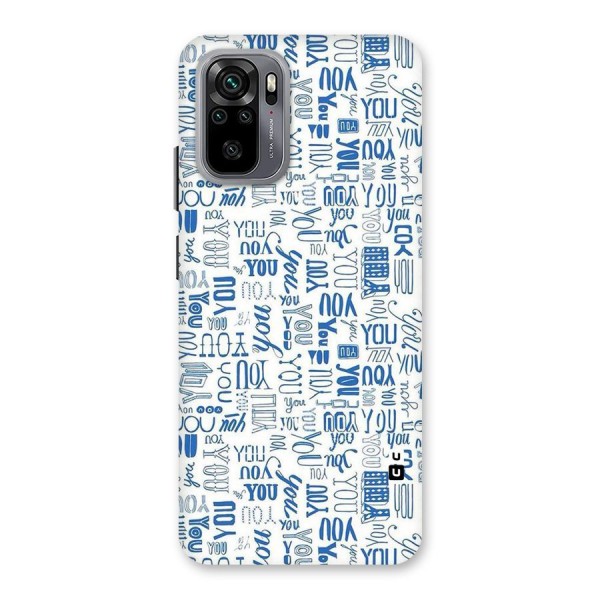 You Pattern Back Case for Redmi Note 10