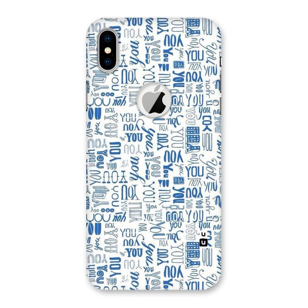 You Pattern Back Case for iPhone XS Logo Cut