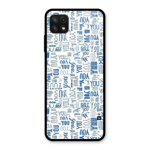 You Pattern Glass Back Case for Galaxy A22 5G