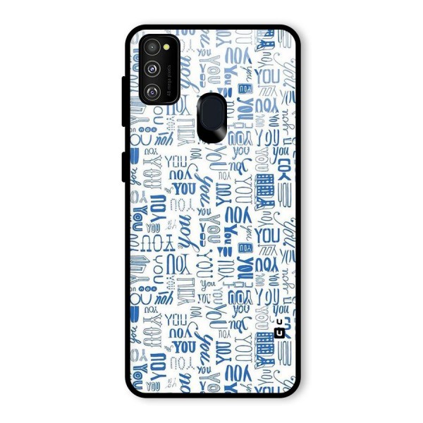 You Pattern Glass Back Case for Galaxy M21