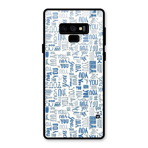 You Pattern Glass Back Case for Galaxy Note 9