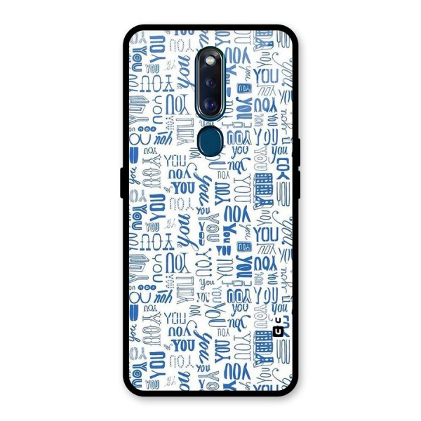 You Pattern Glass Back Case for Oppo F11 Pro