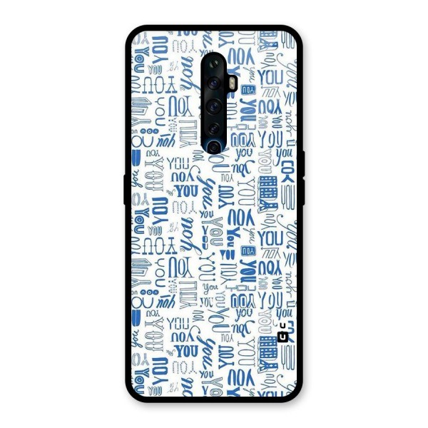 You Pattern Glass Back Case for Oppo Reno2 Z