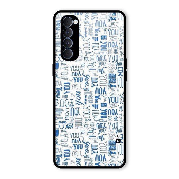 You Pattern Glass Back Case for Oppo Reno4 Pro