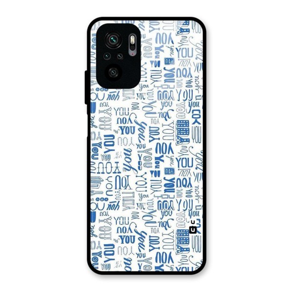 You Pattern Glass Back Case for Redmi Note 10