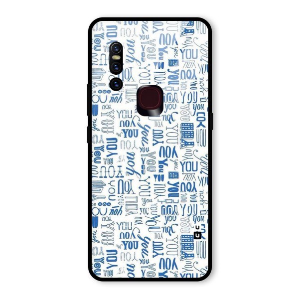 You Pattern Glass Back Case for Vivo V15