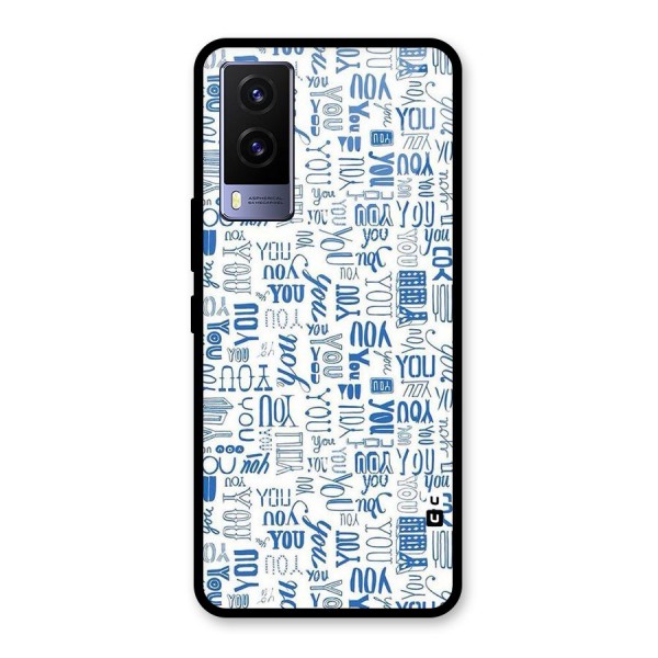 You Pattern Glass Back Case for Vivo V21e 5G