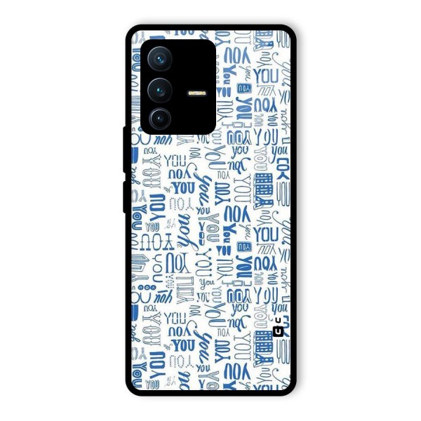 You Pattern Glass Back Case for Vivo V23 Pro