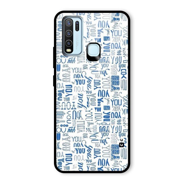 You Pattern Glass Back Case for Vivo Y30