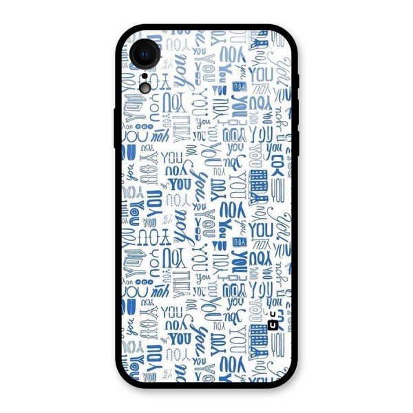 You Pattern Glass Back Case for XR