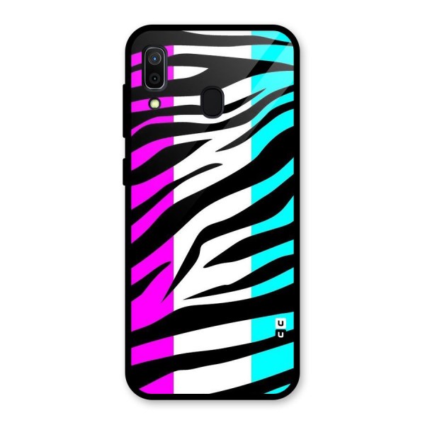 Zebra Texture Glass Back Case for Galaxy A30