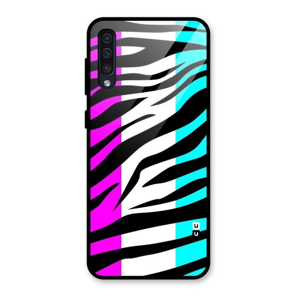 Zebra Texture Glass Back Case for Galaxy A50s