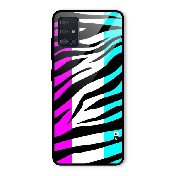 Zebra Texture Glass Back Case for Galaxy A51